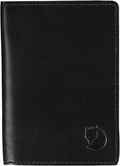 Fjällräven Unisex Leather Passport Cover, Black, One Size