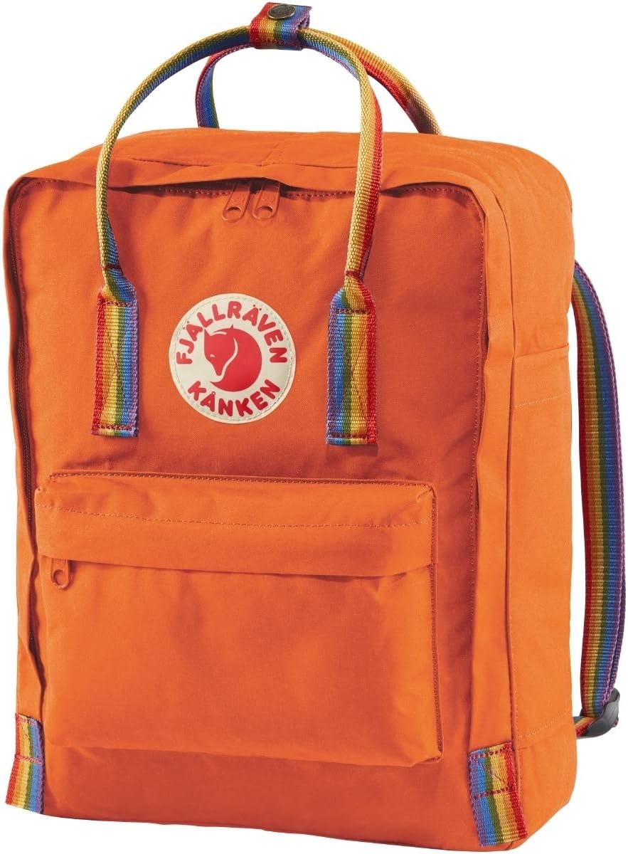Fjallraven Fjällräven F23620 Kånken Rucksack, Burnt Orange-Rainbow-Muster, 27x13x38cm