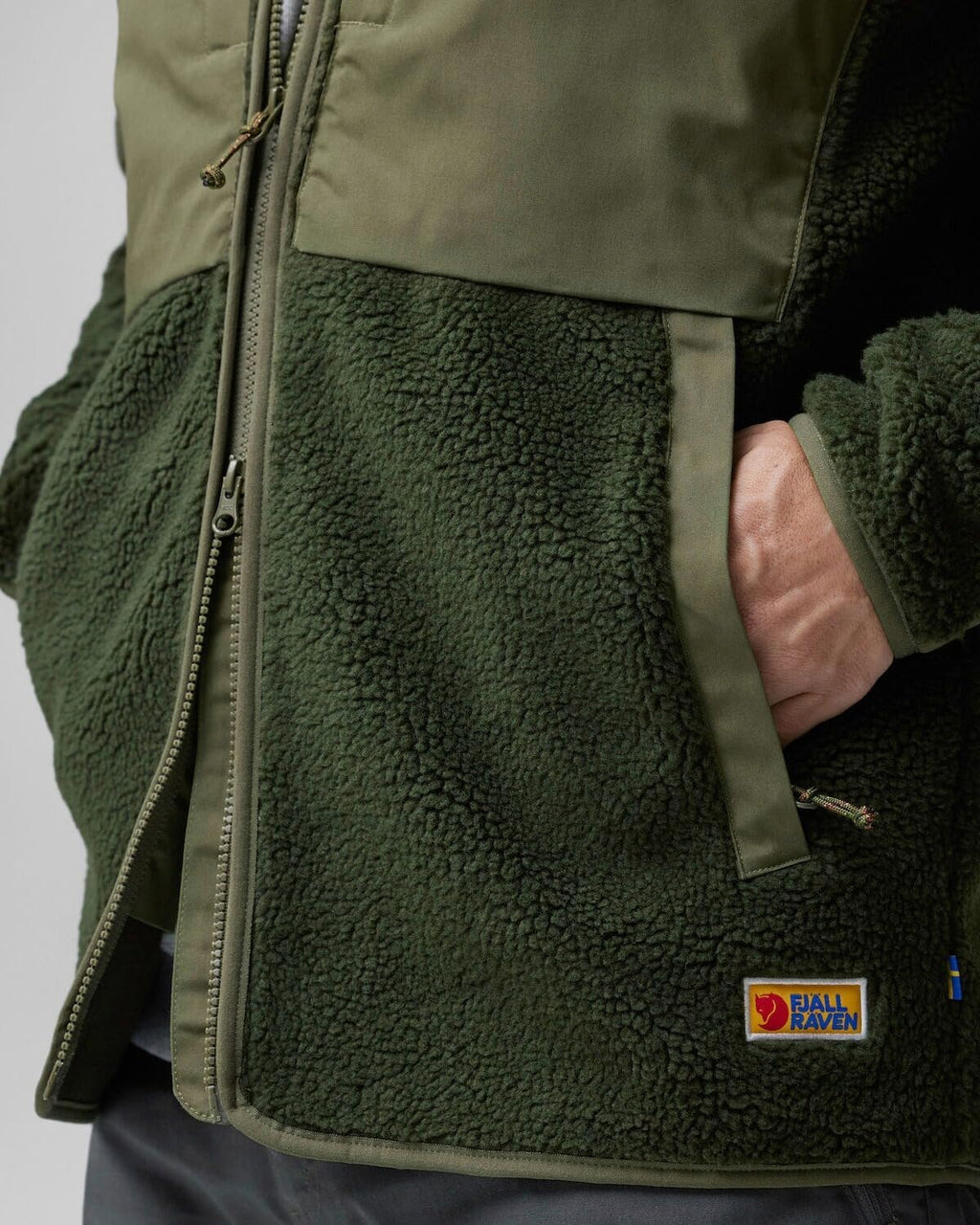 FJÄLLRÄVEN Vardag Men's Fleece Jacket Chestnut-Navy