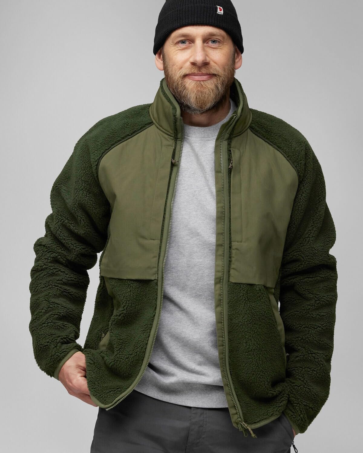 FJÄLLRÄVEN Vardag Men's Fleece Jacket Chestnut-Navy