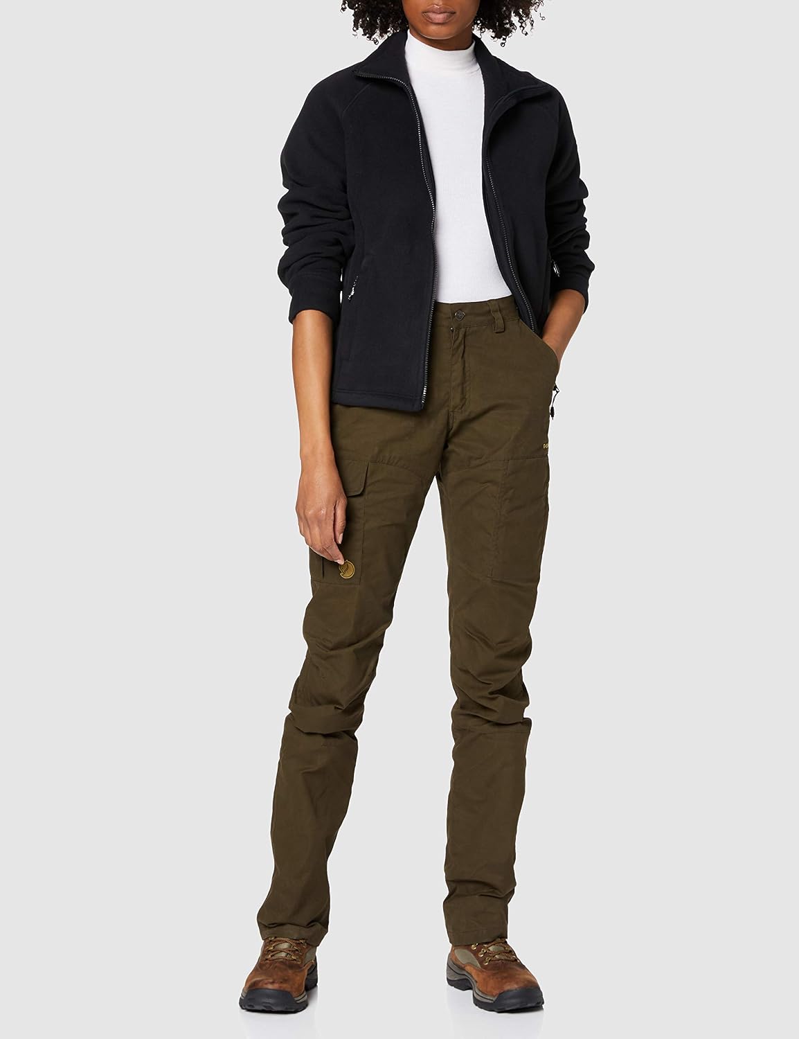 Fjällräven DA Karla Pro Trousers Curved Damen Trekkinghose ungefüttert Wanderhose dark navy NEU blau